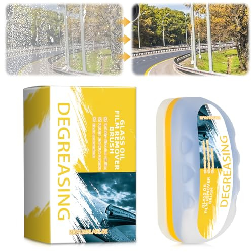 Yizemay Automotive Ölfilm Reinigungsbürste, Clear Vision Autoglasreiniger, Clearvision Glass Cleaner Scheibenreiniger Auto, Windschutzscheiben Reiniger, Automotive Oil Film Cleaning Brush