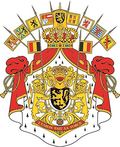 U24 Autocollant pour voiture Motif blason belge Contours découpés