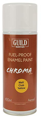Gloss Enamel Fuel-Proof Paint Chroma (400ml Aerosol) (Matt Cub Yellow)