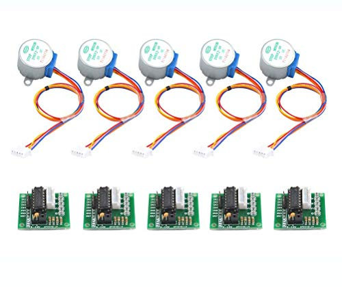 DollaTek 5Pcs 28BYJ-48 ULN2003 5 V Schrittmotor + ULN2003 Treiberplatine für Arduino