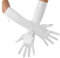 dressforfun 901015 Damen Satin Handschuhe, lange Abendhandschuhe, Ellenbogenhandschuhe für Fest Party Opera Charleston 1920er Kostüm Classic Hochzeit, 43 cm - diverse Farben - (weiß | Nr. 303651)