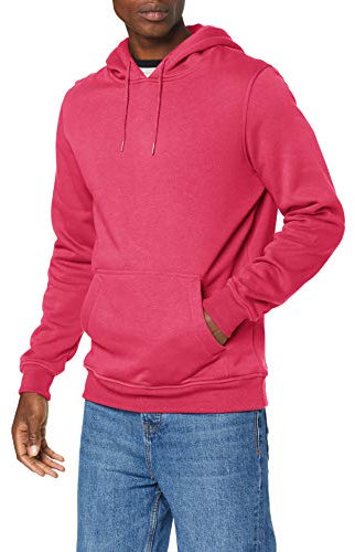 Build Your Brand Men BY011-Heavy Hoody Heavy Hoody, Hibiskus pink, S