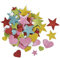 KLYNGTSK 200 Stück Glitter Schaumstoff Sticker Kinder Schaumstoff Aufkleber Selbstklebendes Glitzernde Moosgummi Stickers Glitzer Foam Aufkleber für Kunsthandwerk Sammelalben DIY Dekoration, Bunte