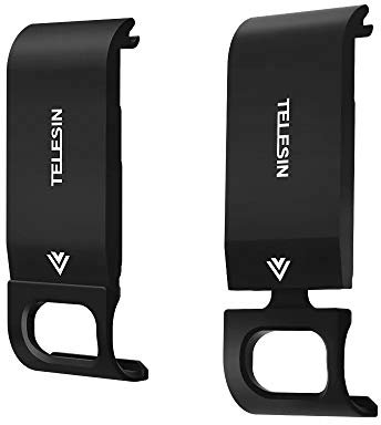 TELESIN Abnehmbare Metall-Batterieklappe für GoPro Hero 9 Schwarz Seitenabdeckung Ersatz