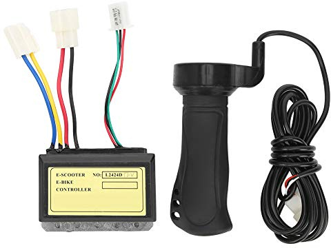 12V 250W 3-Wired Controller Throttle Grip Set | Mikrocontroller-gesteuerter Schutz, Unterspannungs- und Überstromsicherung, langer Daumengasgriff, Ersatzteil für und