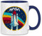 wowshirt Tasse Explorer-1 NASA Shuttle Rakete Weltall Raumfahrt Regenbogen Vintage, Farbe:White - Navy