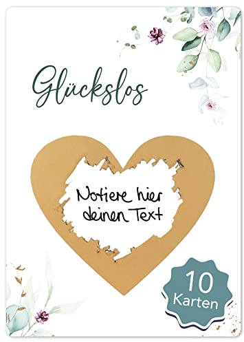 Joli Coon 10 Rubbellose selber machen - Personalisierte Geschenke oder Gutschein Karte Geburtstag