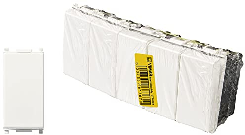 Vimar Plana 0T14004 Deviatore 1P 10 AX 250 V~, 5 pezzi, illuminabile (unità di segnalazione non fornita), tasto sostituibile