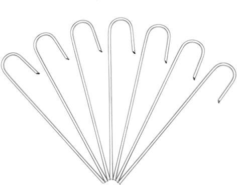 Winfaith 50 Picchetti Ferma Tubo Irrigazione in Acciaio H150 x L20(Interno) x D3 mm Terreno Duro - Made in Italy EN 10204 3.1 Zincato a Caldo - Antiruggine Giardino Erba Sintetica Ancoraggio
