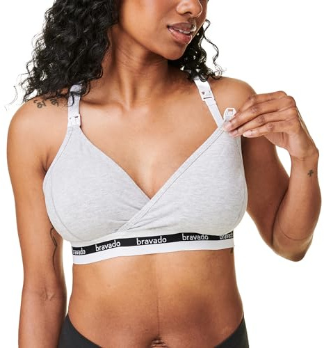 Bravado Designs Sostenible Sujetador de Lactancia Original, Dove Heather, L para Mujer