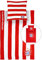FC Bayern München Bettwäsche Biber | Gestreift |135x200 cm |Rot-Weiß