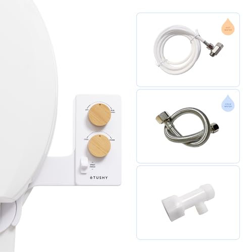 Tushy Attacco per Bidet 3.0 | Spruzzatore Autopulente Con Ugello a Pressione Regolabile, Controllo Dell'Angolo e Opzione Temperatura Dell'Acqua Da Fredda a Calda