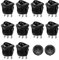 HONGECB Kippschalter Rund, ON/OFF Wippschalter, einrastbare runde Schalter, 3 Position Runde Schalter, Für Haushaltsgeräten, Motorrädern, Schiffen Usw, 6A/ 250V, 10A/125V, 10 Stück