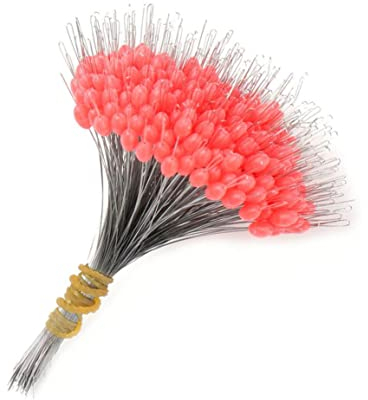 300 stücke Gummiangeln Float Stopper Oval Angeln Float Haltestellen Bunte Space Bohnen für Rigging Float Positioning Angellinie Tackle-2,5 # -5,0 # Zeile, Silikon Float Bohnen Fisch Linie Zubehör
