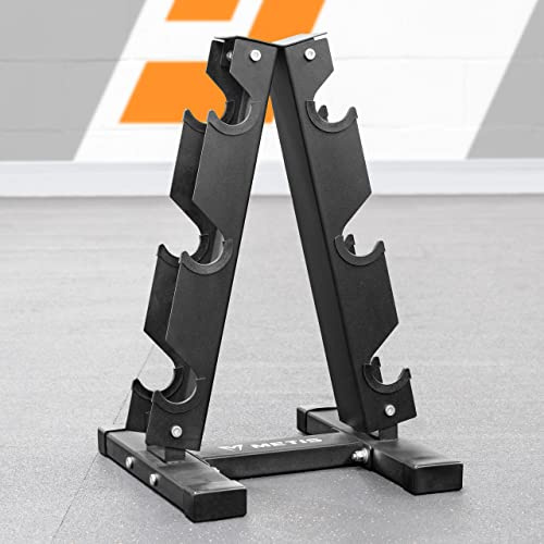 METIS Dumbbell Tree Rack [3 Sizes] - 3 Tier, 6 Tier & 11 Tier Dumbbell Stand Options | Rack Only or Chrome/Neoprene/Hex Dumbbell Sets Included | Dumbbell Rack (3 Tier, Rack Only)