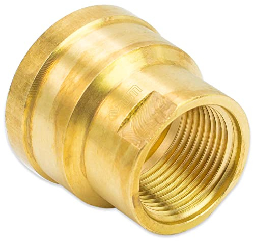 Muffe reduziert Doppelmuffe Reduziermuffe Innengewinde Fitting Rohrfitting Auslauf Adapter Schraubfitting Gewindefitting Industriequaltät - Made in Italy (Messing, 1 IG x 3/4 IG)