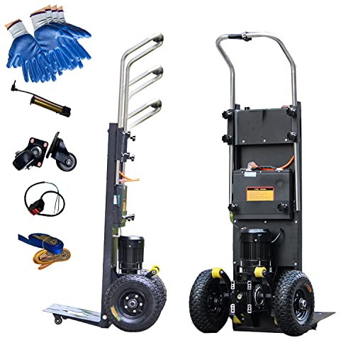 Elektrische Sackkarre, Sackkarre Treppensteiger Elektrisch, Mit 1200W BüRstenlosem Motor, Herausnehmbarer Akku (48 V/36 Ah), TragfäHigkeit (150-400 Kg), Treppen Hoch Und Runter,24AH