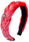Alpenflüstern Trachten-Haarreif Samt Flechtoptik Helena - Damen Haarschmuck geflochten mit Perlen-Ornament, Haarband rutschfest fürs Dirndl (rosa-rot schimmernd) ADV133
