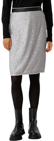 Midi-Chiffon-Rock mit Pailletten