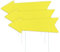 Panneaux en forme de flèche jaune avec piquets 40,6 x 12,7 cm, panneaux de cour directionnelle, panneaux de cour de mariage, panneaux de fête d'anniversaire (3)