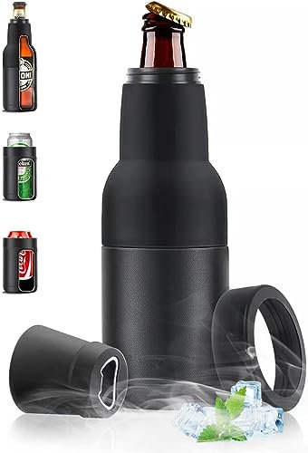 Stepstall Beer Gifts for Men, Beer Bottle and Can Cooler with Beer Opener, 14 oz. Slim Can Beer Bottle Insulators Holder, Vacuum Insulated Double Walled Stainless Steel