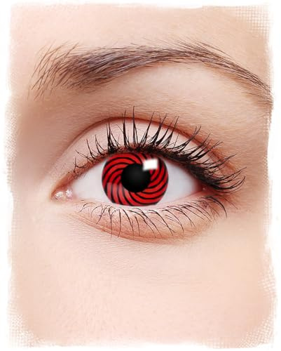 horror-shop.com Twisted Red & Black Kontaktlinsen