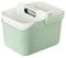 Vigar Zeroline Cubo Organizador, Multiusos Caddy Organizador con Asa, 3 Compartimentos Baño Organizadores y Almacenamiento para el Hogar, Turquesa, Gris