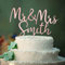Personalised Wedding Cake Toppers Bride and Groom Anniversary Cake Toppers MR & MRS Wedding Cake Decorations Rose Gold Acrylic Weddings Cake Topper with Any Name(Rose Gold, Mr & Mrs)