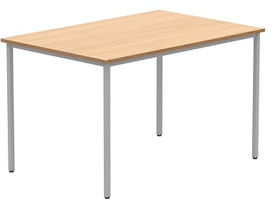 Office Hippo Essentials, Sturdy & Robust Computer, Stylish Home Office, Ideal Desk Table for Any Work Space, Height Adjustable Feet, 5 Year Guarantee, Norwegian Beech, 120 x 80 cm