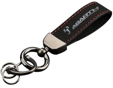 OBONG Auto Porte-Clés Voiture Porte Clef Compatible avec pour Fiat Abarth 595 Abarth 500 Abarth 124 Spider Porte-clé Cadeaux Accessoires,B-L