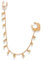 Cubahop Fake Septum Perle Stern Nasenring Gold mit Kette Nase zu Ohr Kette Dangle Quaste Kleine Glocke Ohrring Hoop Nase Clip Nicht durchbohrte Ohrringe Reifen für Frauen (B)