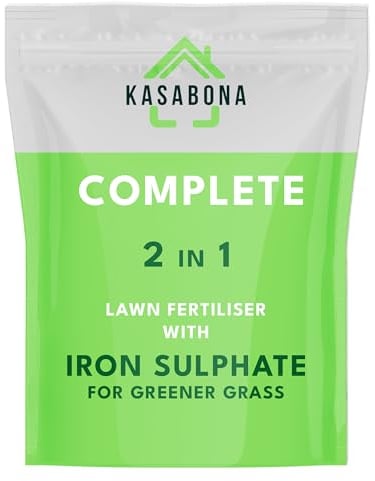 Iron Sulphate 2-in-1 Lawn Feed 1kg Covers upto 40m² Grass Fertiliser Weed & Moss Killer Lawn and Turf Hardener Ideal for Garden Maintenance Suitable for UK Climate (40m²)