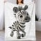 Euxclxcl Portable Blanket Gift for Women, Flannel Blanket, Fluffy, Animal Art Zebra Blanket with Sleeves, 60x80inch(150x200cm), Sofa Blanket, TV Blanket with Sleeves
