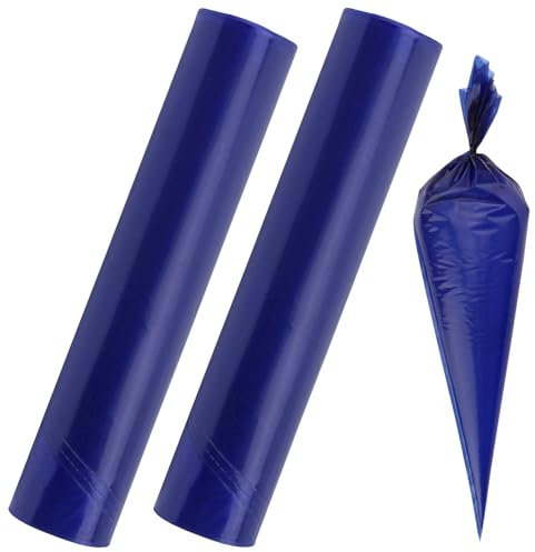 HEIHAK Lot de 200 grands sacs à douille bleus de 25 x 52 cm pour décoration de gâteaux, pâtisseries, desserts