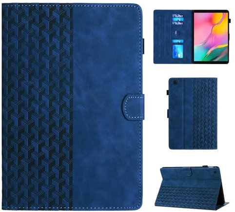 CASAFUNY Hülle für Samsung Galaxy Tab A 10,1 T510/T515 2019, PU Leder Multi-Winkel Folio Schutzhülle für Samsung Tab A 10.1 2019 Tablette Hülle für Samsung Galaxy Tab A 10.1 Zoll 2019, Blau