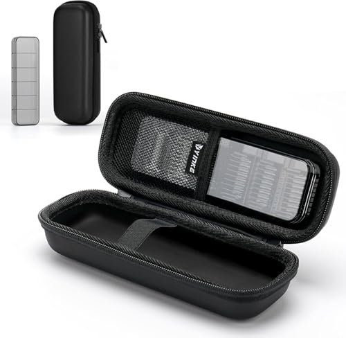 Yinke Étui de Voyage Rigide avec Accessoires Étui de Rangement pour Tondeuse et Rasoir Hybrides, étui de Transport étanche Sac de Rangement Portable pour O Blade Norelco Pro, Noire