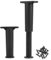QWORK® Lot de 2 Pieds de Meuble réglables en Hauteur avec Socle - Hauteur 15 cm à 25 cm, diamètre 3,8 cm - idéal pour Les Lits, canapés et Plus