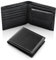 GlasFlength Portefeuille Homme avec Blocage RFID, Porte Monnaie avec 6 Porte Carte Crédit 2 Compartiment à Billets et Poche à Monnaie Grande Capacite Classique Porte Feuille en Cuir PU (Noir)