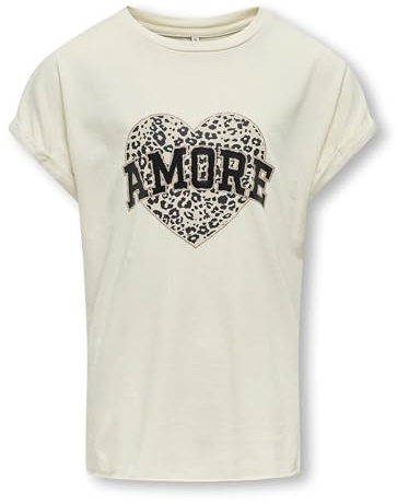 Only & Kids Damen Koglucy Life S/S Amore Top Box JRS Noos, Birch, 158-164