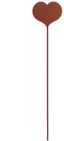 Gruber - Kleiner Gartenstecker für Gartendeko und Balkon Deko | 340 x 80 mm Bodenstecker für Innen- und Außenbereich | Grabschmuck wetterfest, ideal als Gartendeko für draußen, Rostbraun