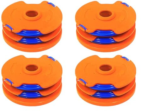 CDIYTOOL WX100 Grass Trimmer Spool Lines fit for Qualcast GT25 GGT350A1 GT30 GGT450A1 and WORX WG100E WG104E1 1.65mm dia 8.3m long (4 spools)