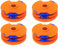 CDIYTOOL WX100 Grass Trimmer Spool Lines fit for Qualcast GT25 GGT350A1 GT30 GGT450A1 and WORX WG100E WG104E1 1.65mm dia 8.3m long (4 spools)