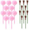 SAVITA 20pcs Princess and Witch Pens, Broom Pink Pompom Ballpoint Pens Witch and Princess Party Supplies for Party Decoration Gift