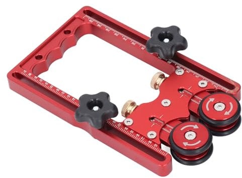 Asixxsix Lagerrollen-Federbretter, Rollenführungen aus Aluminiumlegierung für die Holzbearbeitung, Zuführführungsrolle mit Doppelradlager für Tischkreissäge, Frästisch, Bandsäge