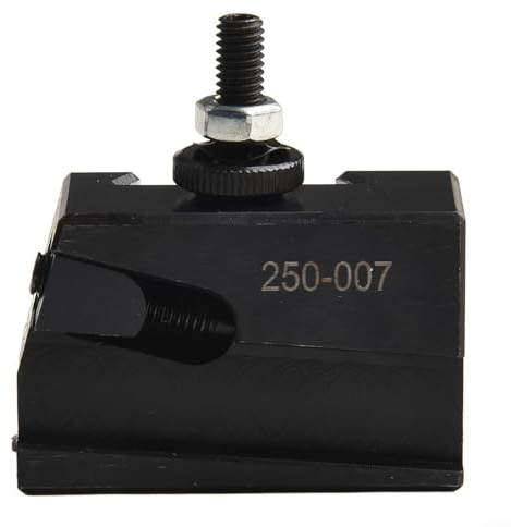 Yuanpgky Schnellwechsel-Werkzeughalter für CNC-Drehmaschine, 1,27 cm Kapazität, Stahl-Werkzeugpfosten-Kit mit mehreren Modellen (250-000/250-001/250-002/250-004/250-007/250-010), schwarz für (250-007)