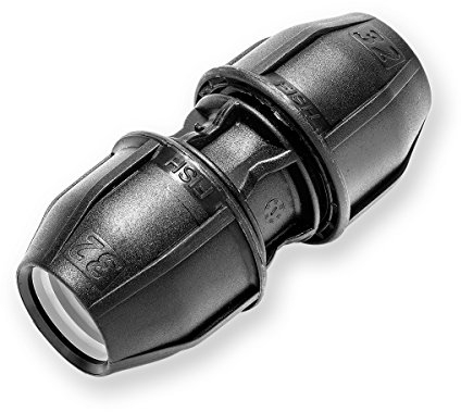 PE Kupplung 32mm x 32mm Druck 16bar Fitting für PE-Rohren 32-L