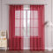HongYa 1er-Pack Uni Gardine Transparenter Voile Schal Vorhang mit Kräuselband H/B 270/145 cm Beere