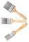 Lackierpinsel Pinsel Set mit Hölzernem Griff Flachpinsel Malerpinsel 35 mm + 50 mm + 70 mm