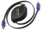 F Fityle Câble Rétractable Mâle à Mâle pour Projecteur DVD PS3 PC, Noir 1,8m