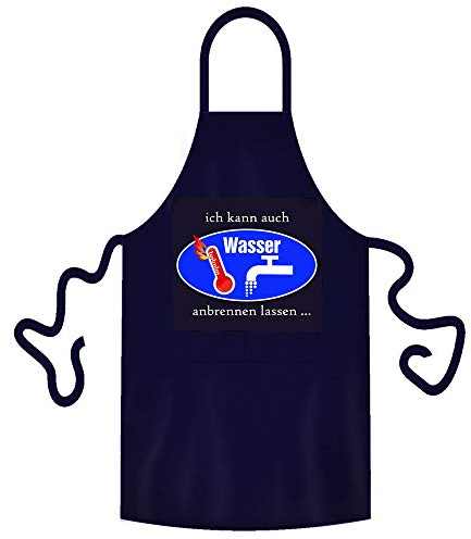 teprovo Männer Grillschürze Kochschürze Latzschürze Schürze Männer Geschenk Kochen Grillen BBQ Dunkelblau Küchenschürze